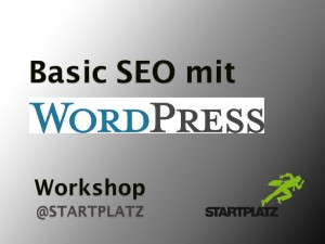 SEO Workshop zum Plugin WordPress