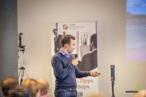 Daniel Steinhauss vom Startup AviPay beim Rheinland-Pitch