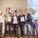 Die Gewinner des Rheinland-Pitch #45 (v.r.n.l.: Sebastian Andes (Whiron), Matthias Steinforth (Durst), Jürgen Resch (WMOOVE), Daniel Steinhauss (AviPay), Vidar Andersen